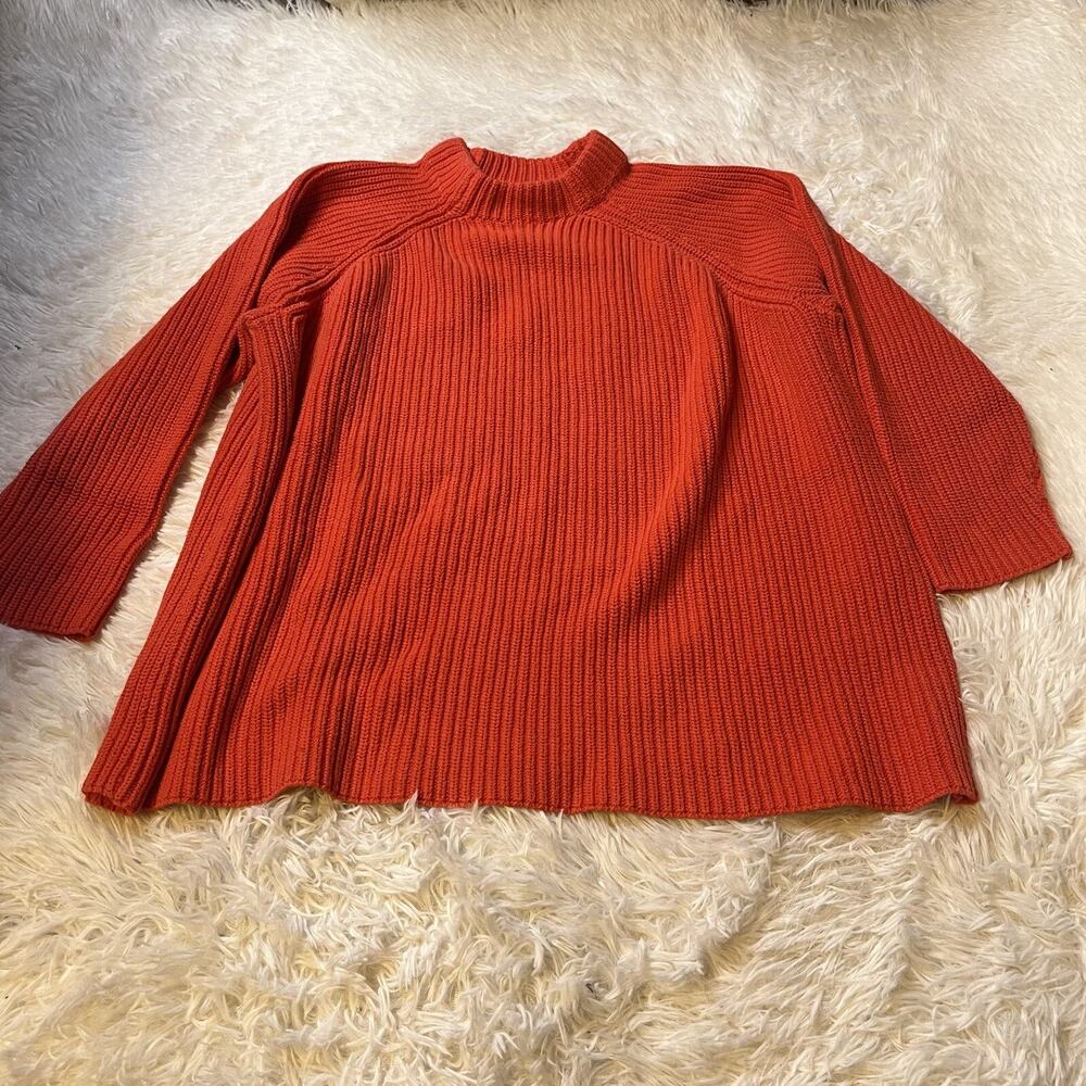 Woman Within (22/24) Womens Pullover Mock Neck Sweater pink Long Sleeve XL